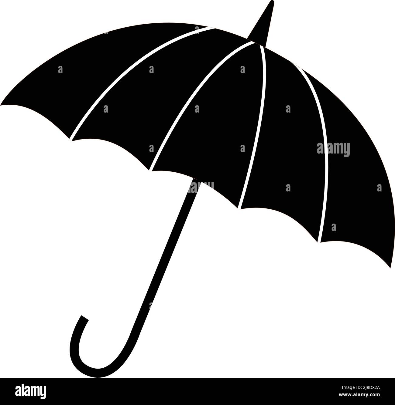 Vecteur d'icône de parapluie. Fond blanc Illustration de Vecteur