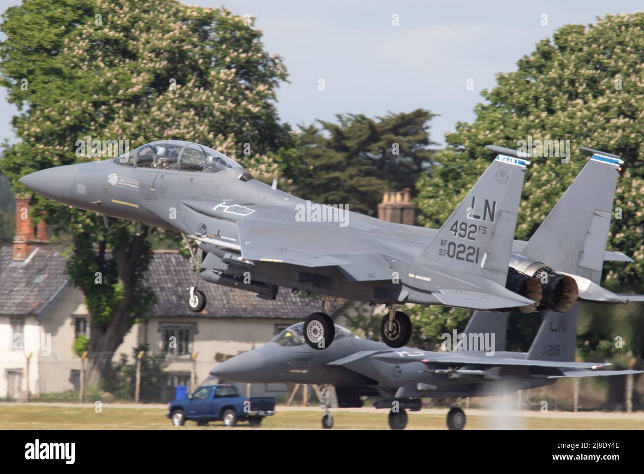 McDonnell Douglas F-15E Strike Eagle à RAF Lakenheath Banque D'Images