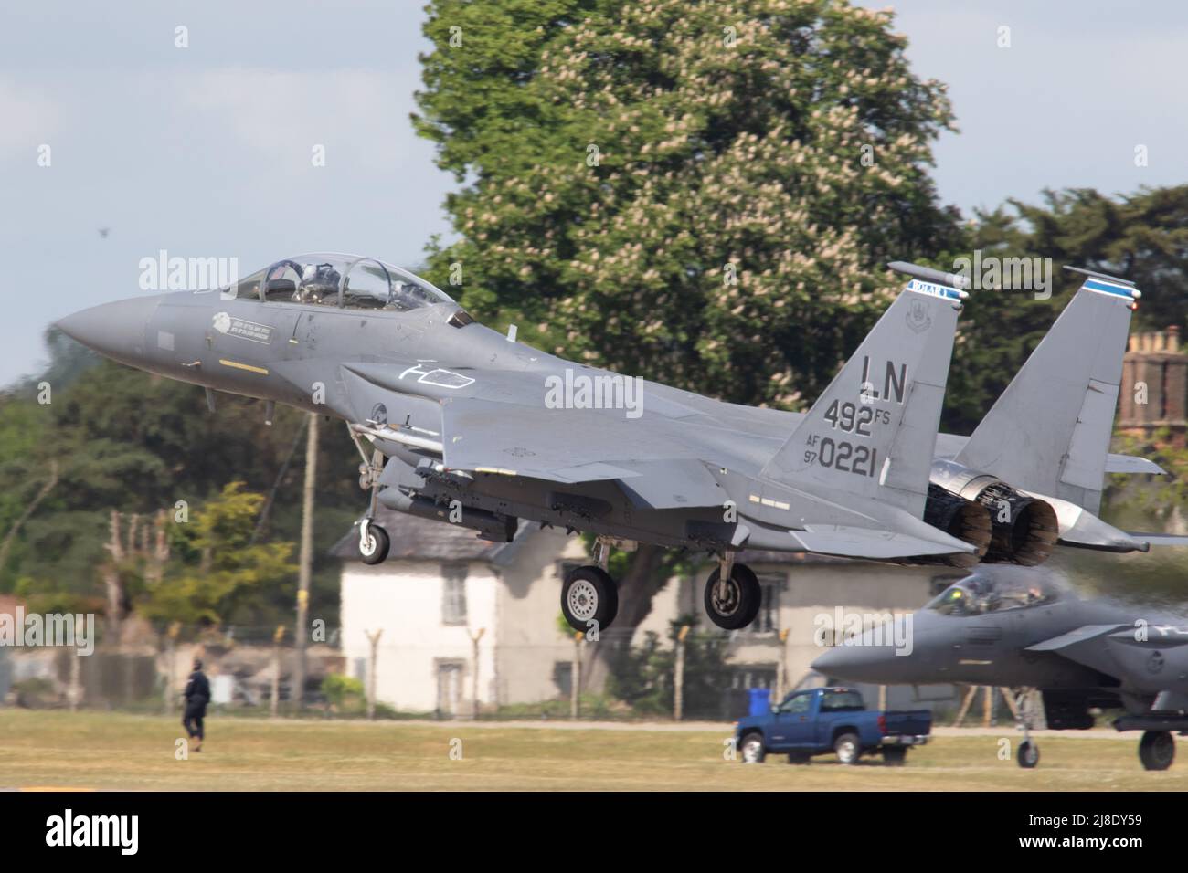 McDonnell Douglas F-15E Strike Eagle à RAF Lakenheath Banque D'Images