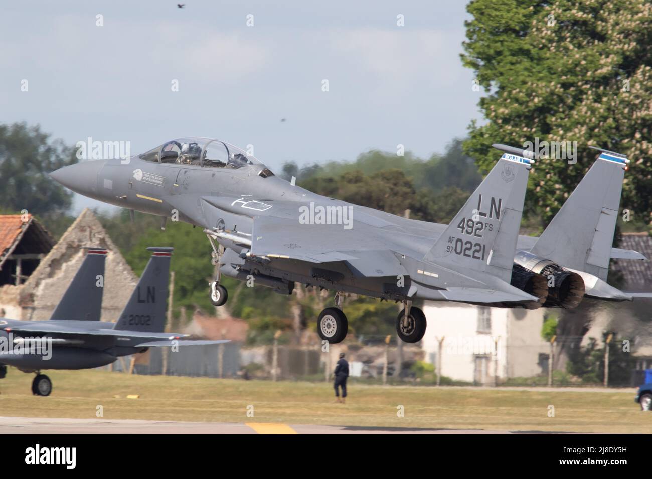 McDonnell Douglas F-15E Strike Eagle à RAF Lakenheath Banque D'Images