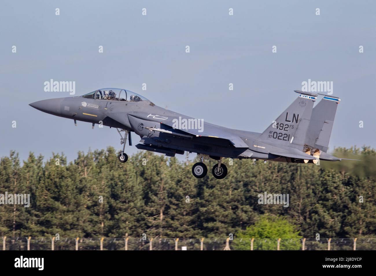 McDonnell Douglas F-15E Strike Eagle à RAF Lakenheath Banque D'Images