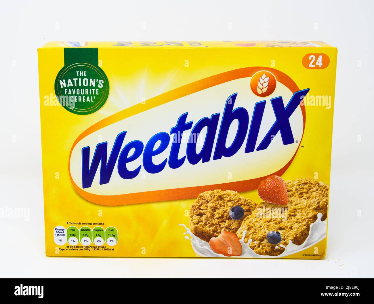 Reading, Royaume-Uni - janvier 16 2022 : une boîte de céréales Weetabix pour le petit déjeuner Banque D'Images