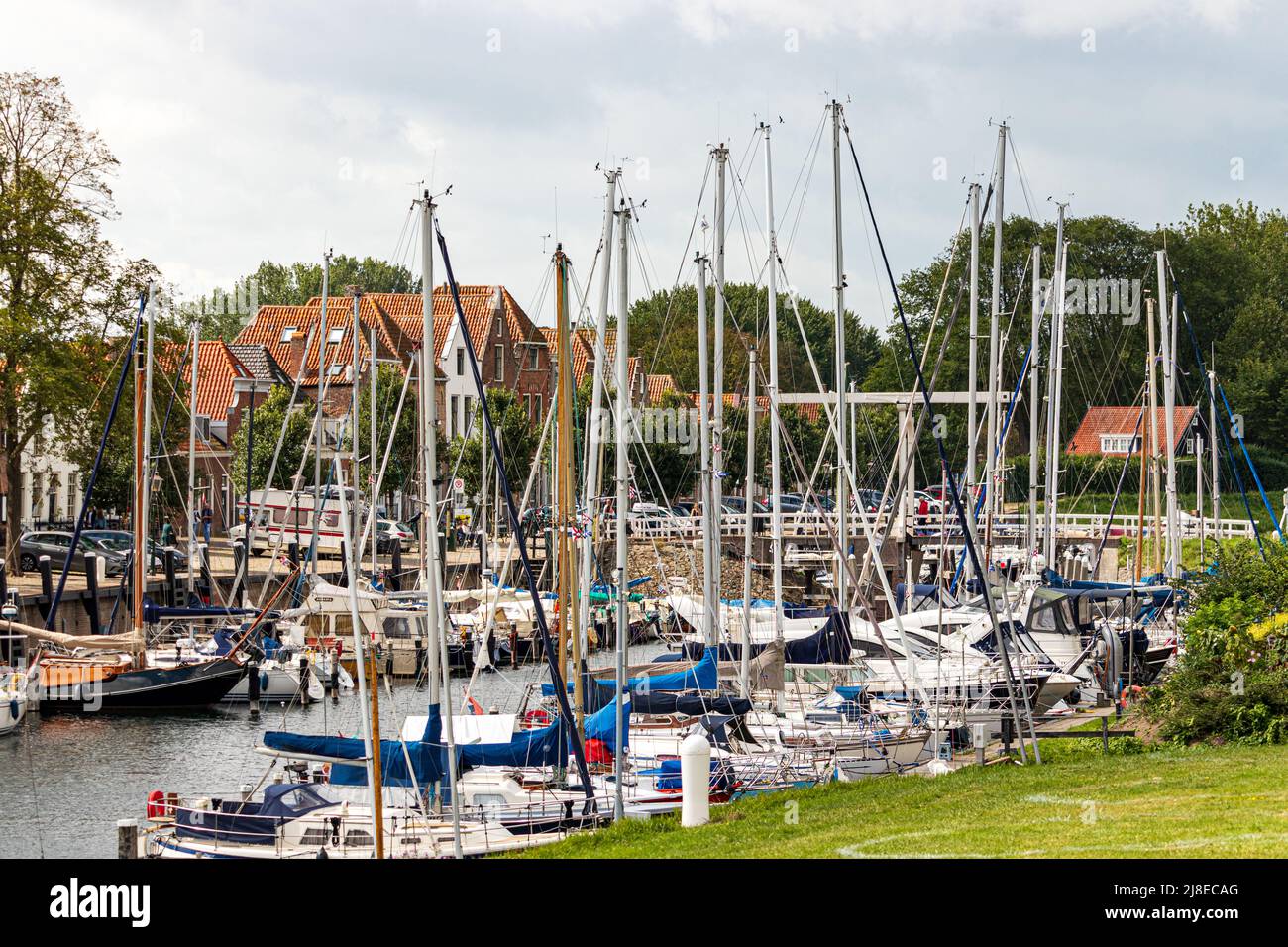 vue sur le port de veere Banque D'Images