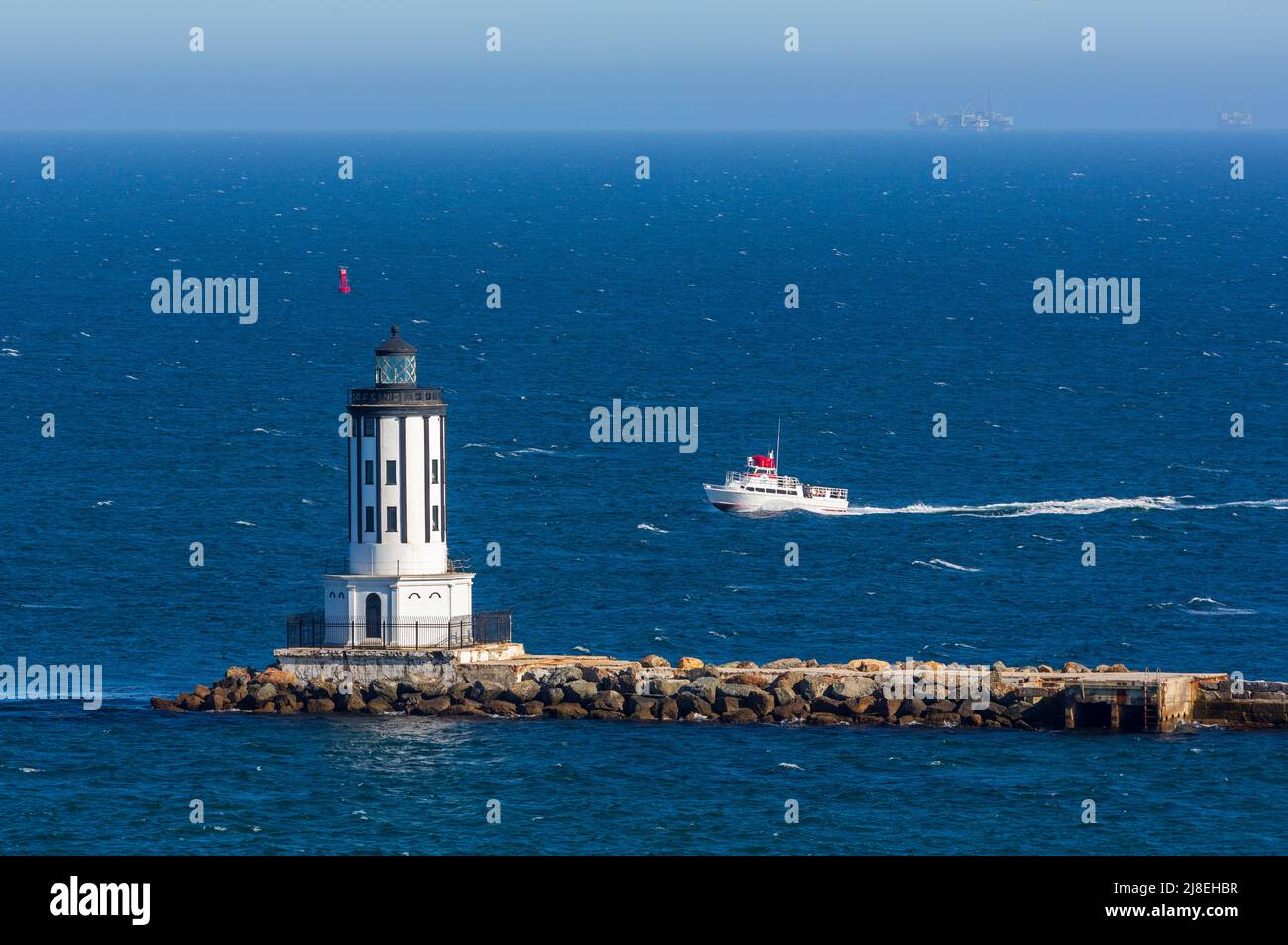 Angel's Gate Lighthouse, Port de Los Angeles, San Pedro, Californie, États-Unis Banque D'Images