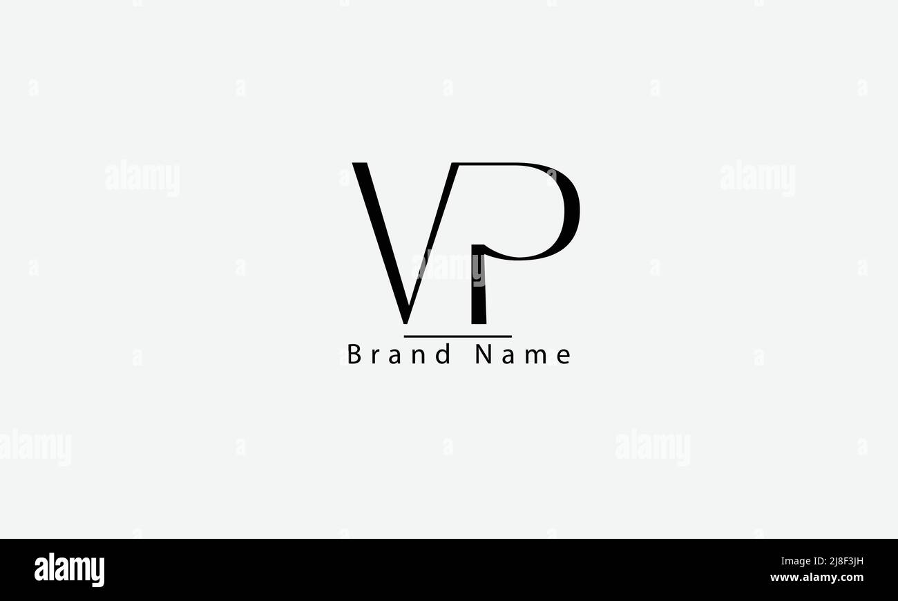 Lettres de l'alphabet initiales Monogram logo VP PV V P Illustration de Vecteur