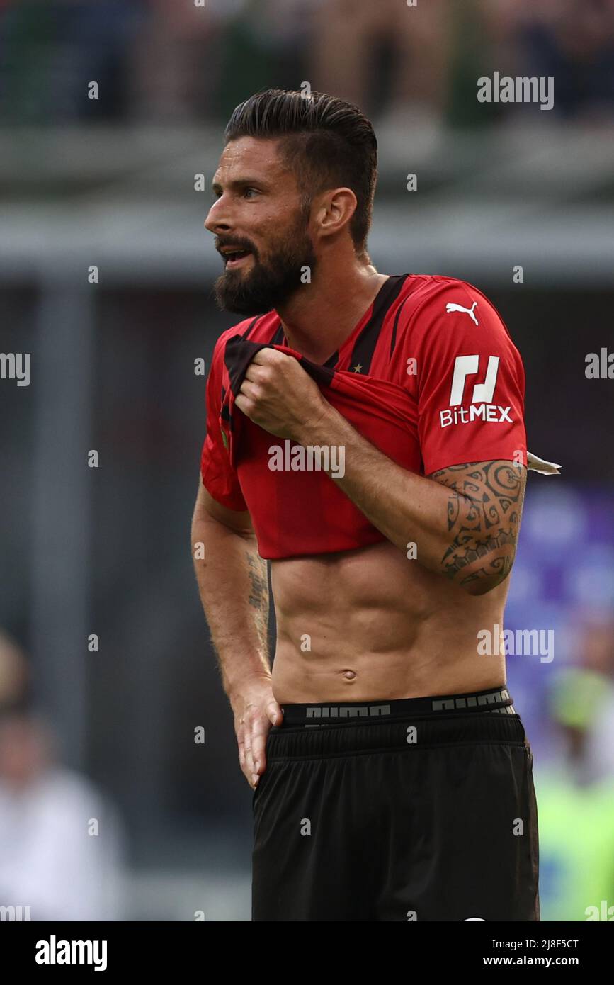 Milan, Italie. 15th mai 2022. Olivier Giroud (AC Milan) pendant l'AC Milan contre Atalanta BC, football italien série A match à Milan, Italie, mai 15 2022 crédit: Agence de photo indépendante/Alamy Live News Banque D'Images