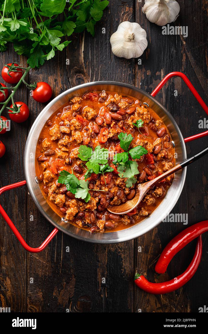 Chili con carne, cuisine mexicaine traditionnelle Banque D'Images