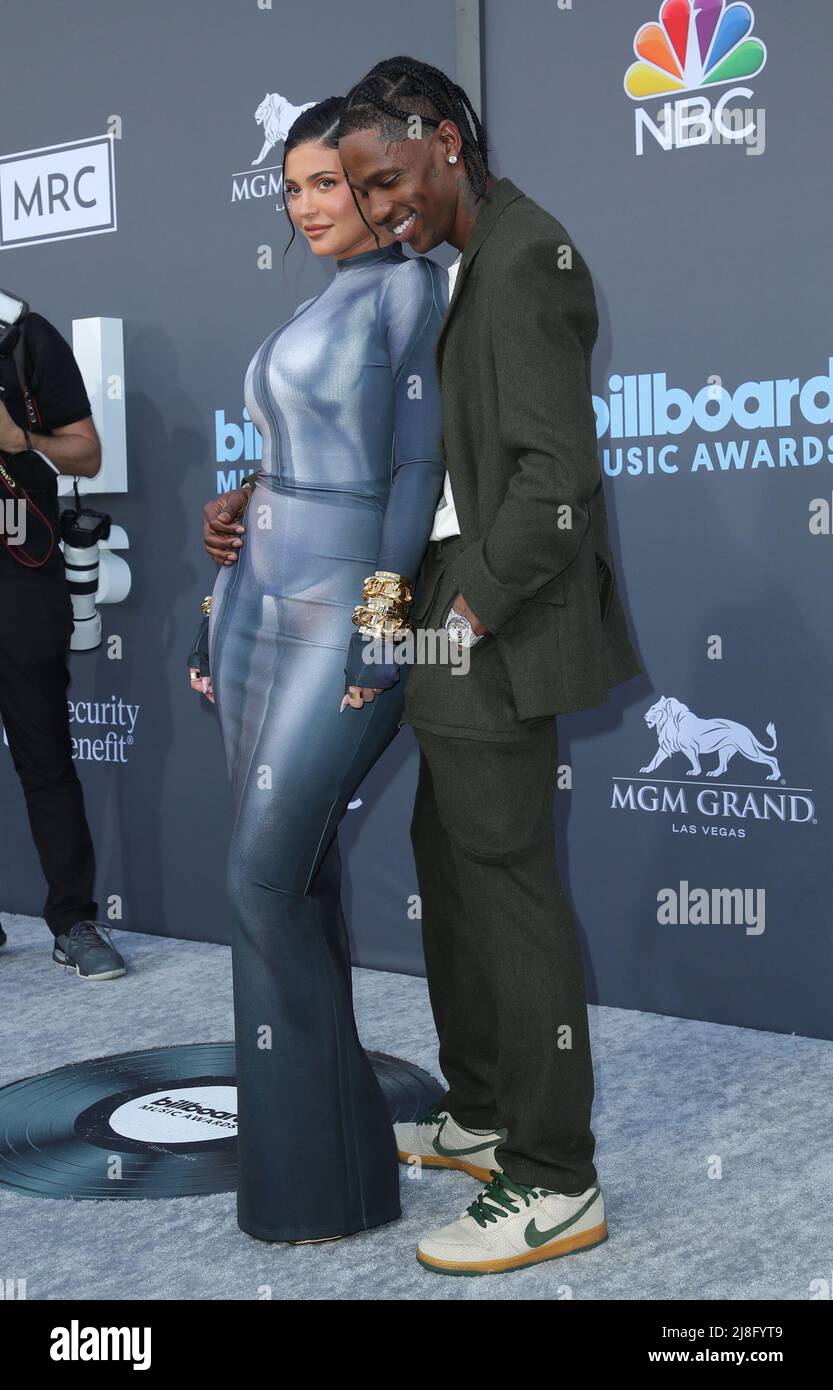 16 mai 2022 - Las Vegas, NV - Kylie Jenner, Travis Scott. 2022 Billboard Music Awards tapis rouge arrivées. (Image de crédit : © MJT/AdMedia via ZUMA Press Wire) Banque D'Images