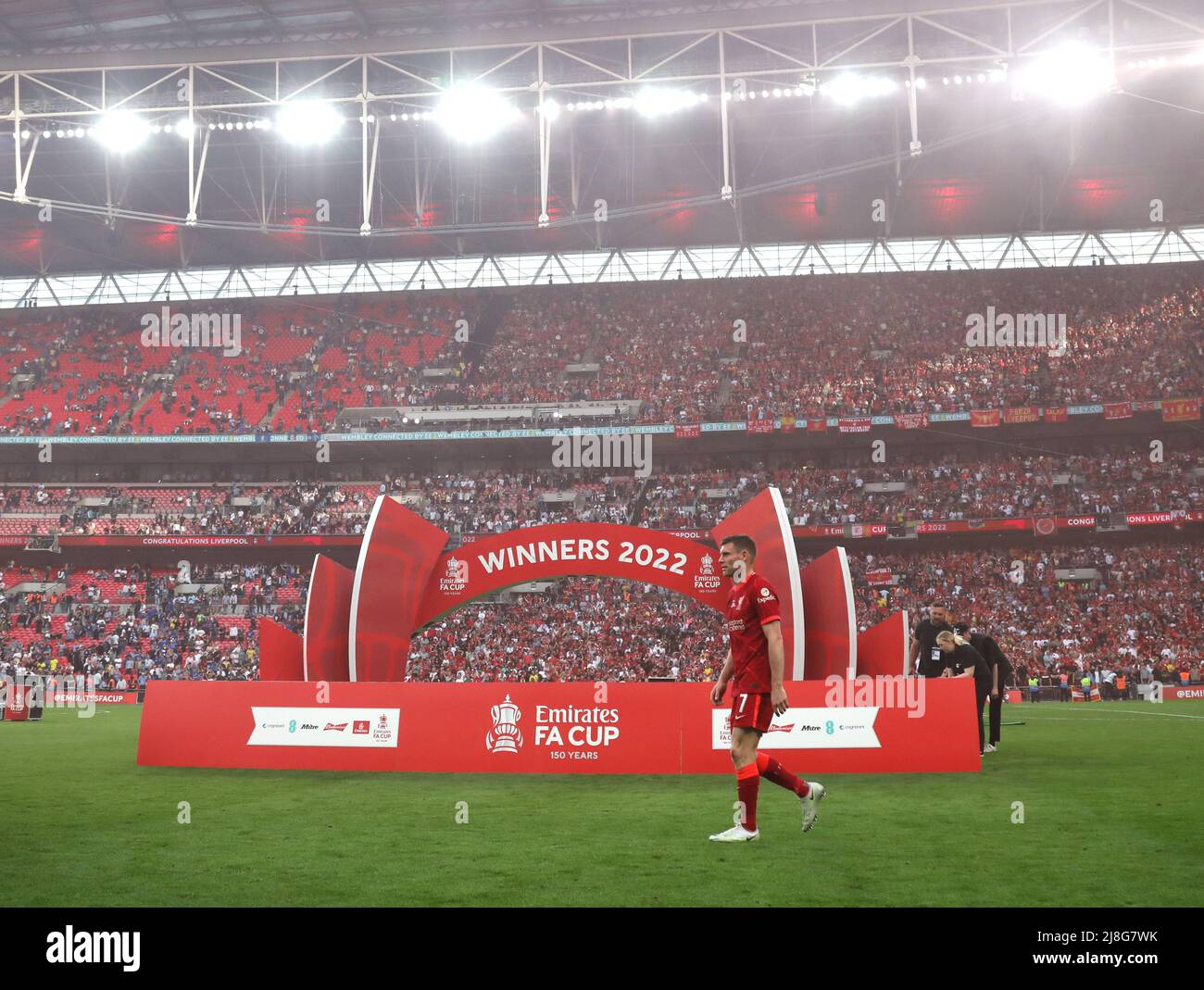 Londres, Royaume-Uni. 14th mai 2022. James Milner (L) à la finale de la coupe Emirates FA avec Chelsea v Liverpool au stade Wembley, Londres, Royaume-Uni, le 14 mai 2022 crédit: Paul Marriott/Alay Live News Banque D'Images
