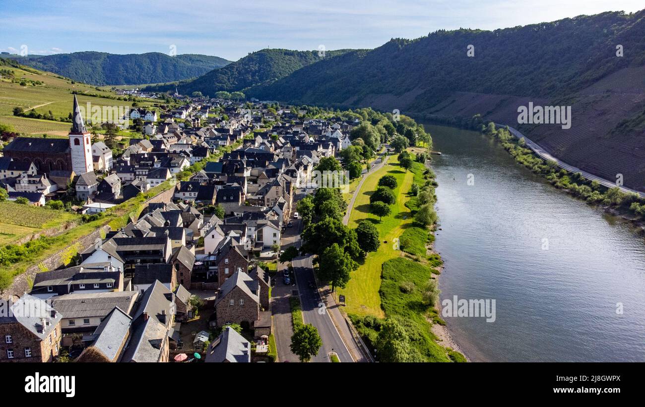 Bruttig - Fankel, vallée de la Moselle, Allemagne Banque D'Images