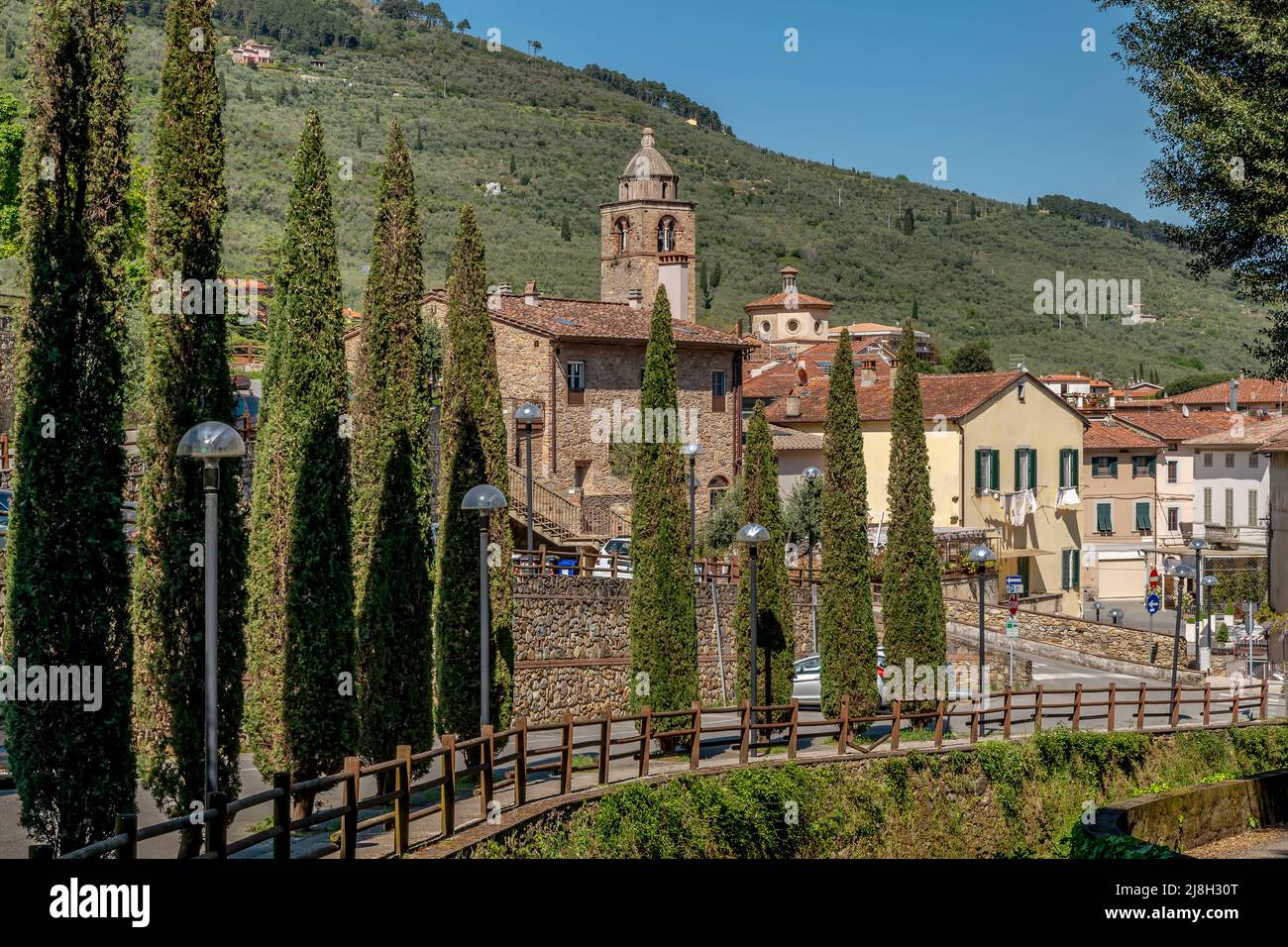 Vue sur le centre historique de Buti, Pise, Italie Banque D'Images