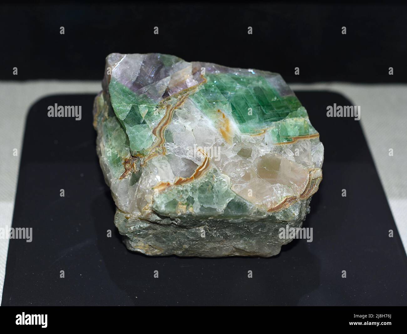 Minerai de fluorite trouvé en Mongolie Banque D'Images