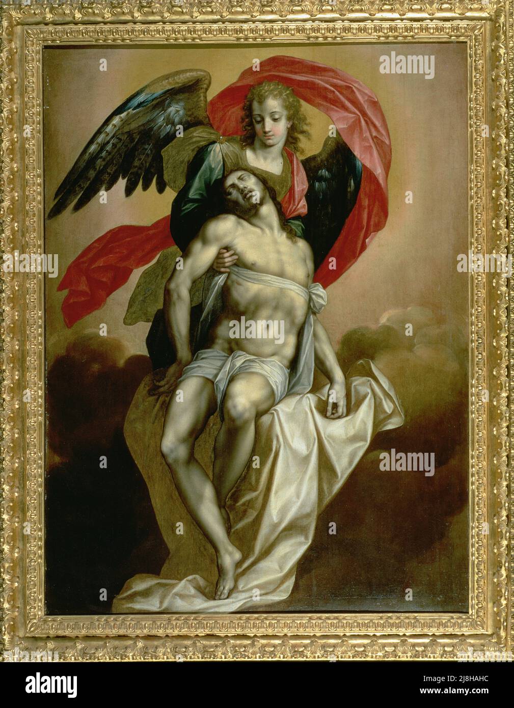 Guirlande de fleurs entourant un buste en marbre de l'archiduc Leopold Guglielmo, vers 1647 (huile sur cuivre) par Seghers, Daniel (1590-1661); 117x96 cm; Galleria degli Uffizi, Florence, Toscane, Italie; flamand, hors copyright. Banque D'Images