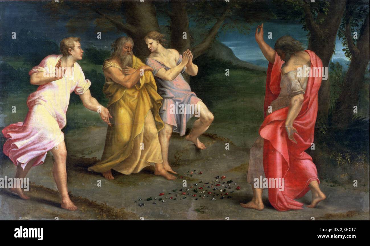 Le Miracle de Saint Ambrose par Caula, Sigismondo (1637-p.1713); Galleria e Museo Estense, Modène, Italie; Italien, hors copyright. Banque D'Images