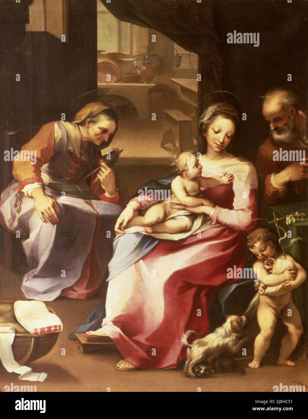 Saint-Pierre et Saint-Paul par Ghirlandaio, Ridolfo (Bigordi), il (1483-1561) ; Palazzo Pitti, Florence, Italie ; Italien, hors copyright. Banque D'Images