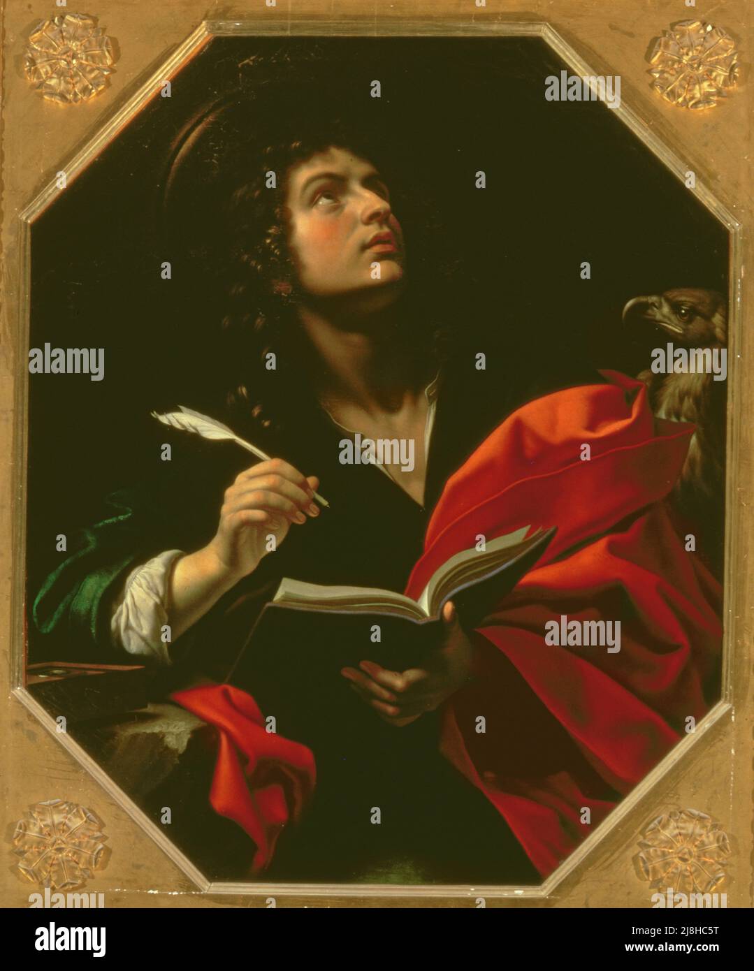 Le martyre de Saint-Denis (Dionysius) de Paris, section de predella panel représentant des scènes de la vie des saints de l'retable de la Madonna et de l'enfant Enthroned avec des saints (panneau) par Ghirlandaio, Domenico (Domenico Bigordi) (1449-94); Galleria degli Uffizi, Florence, Toscane, Italie; Italien, hors copyright. Banque D'Images