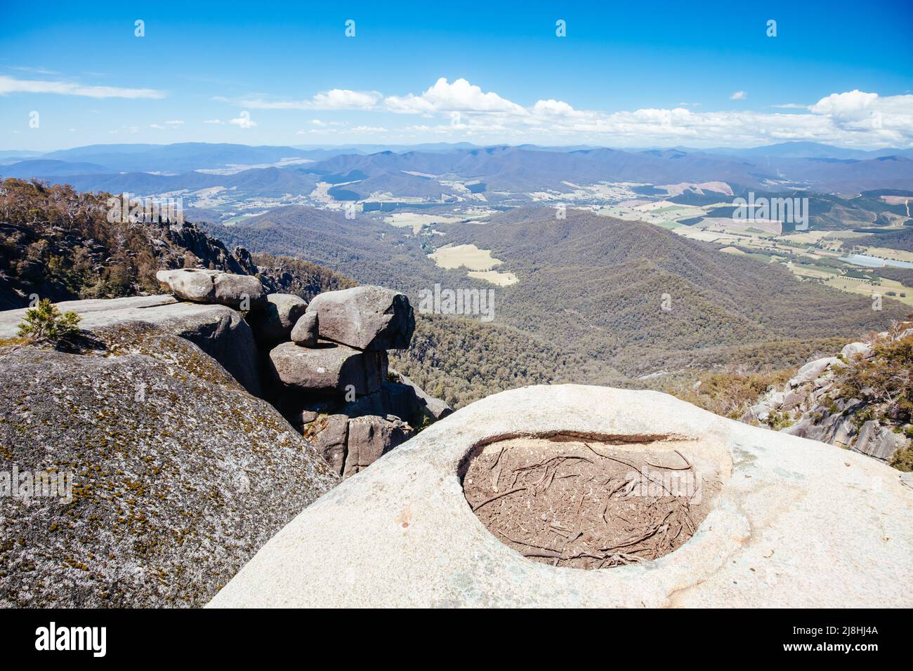 Mt Buffalo View à Victoria, Australie Banque D'Images