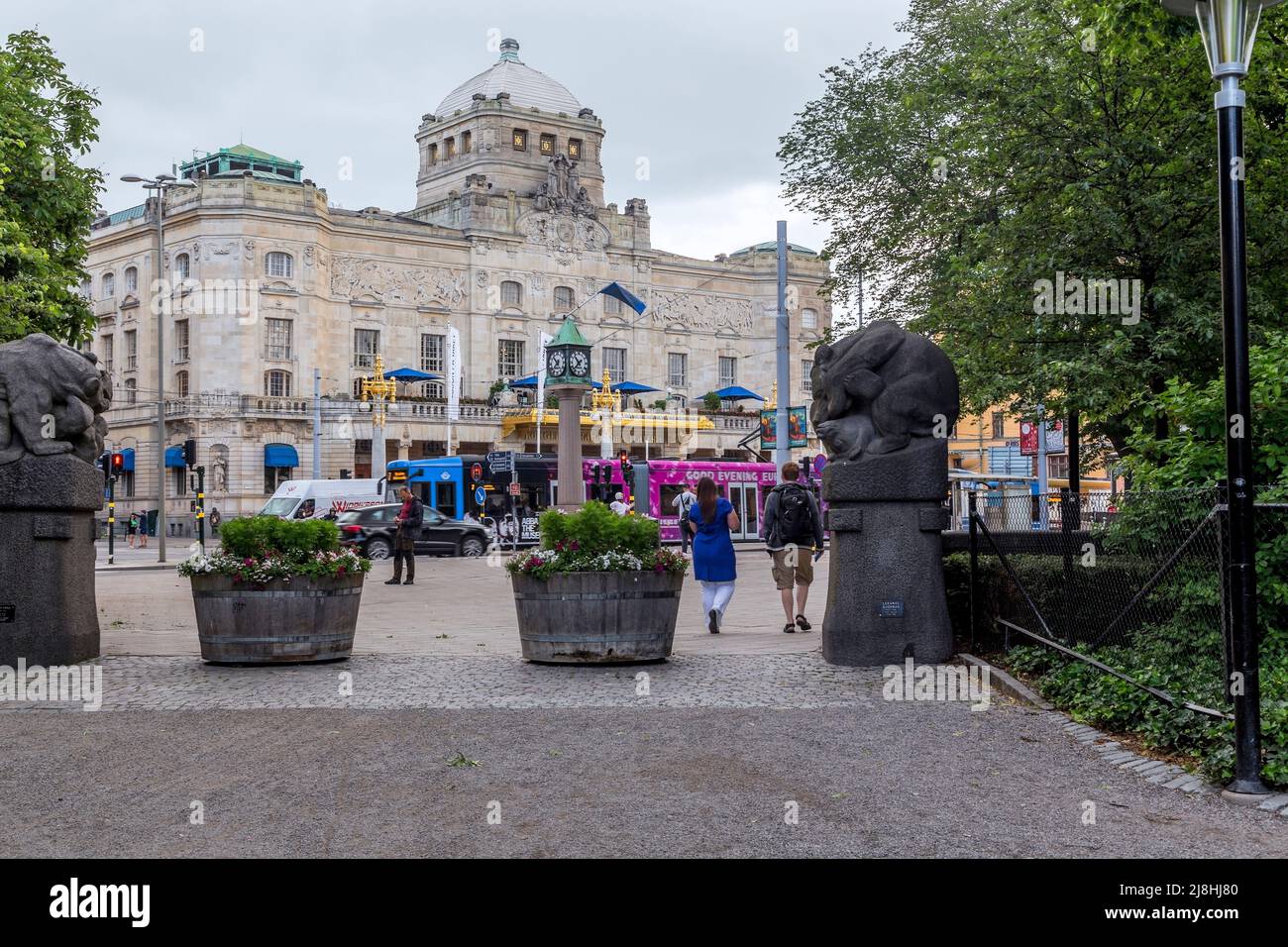 STOCKHOLM, SUÈDE - 28 JUIN 2016 : il s'agit de la construction du Théâtre dramatique royal suédois de style Art nouveau. Banque D'Images