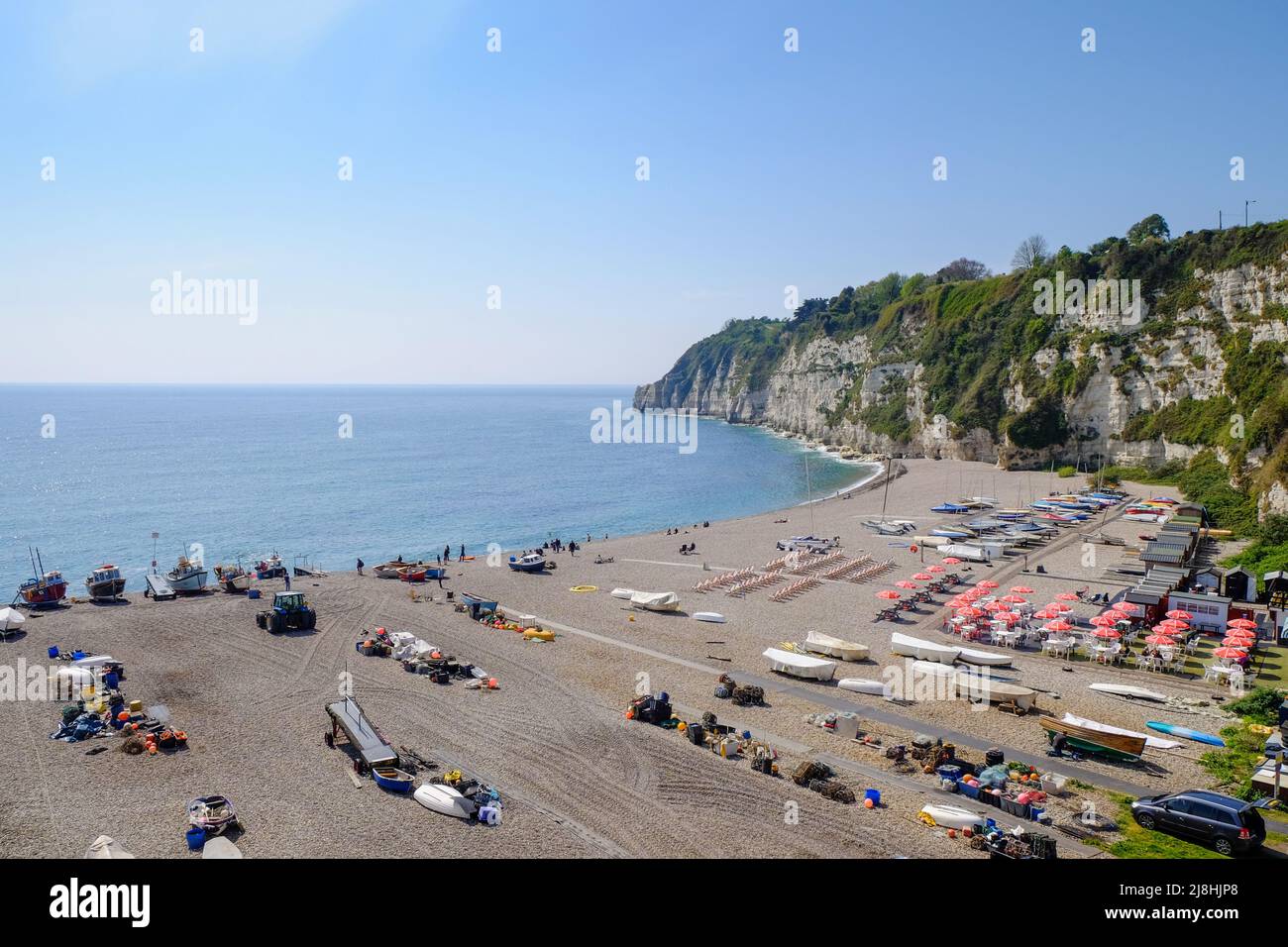 Beer Beach, Beer Village à East Devon, Royaume-Uni Banque D'Images