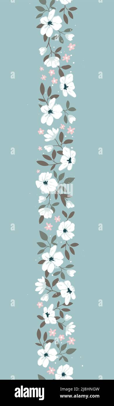 Joli motif fleuri dessiné à la main sans couture, jolies fleurs en forme de caniche super pour les textiles, l'emballage, les bannières, le tissu, la surface - motif vectoriel Illustration de Vecteur