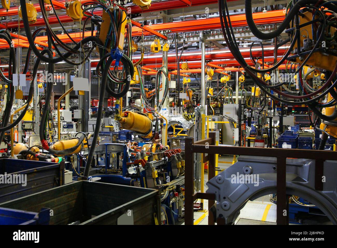 Usine automobile. Machines de ligne de production automatisées. Usine de fabrication automobile en Europe. Banque D'Images