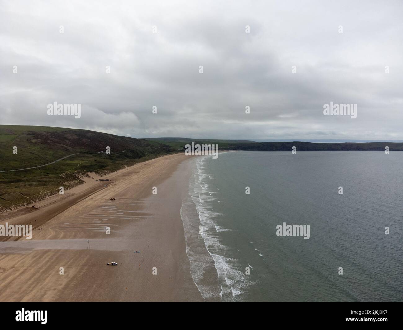 Woolacombe Beach Drone devon angleterre royaume-uni Banque D'Images