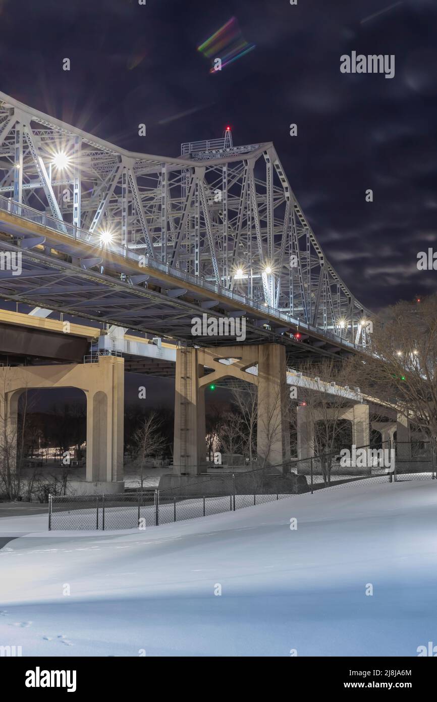 Mississippi River Bridge à la Crosse, Wisconsin, États-Unis Banque D'Images