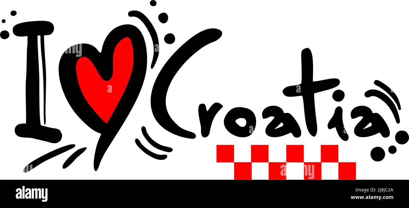 Croatie (Hrvatska) Illustration de Vecteur