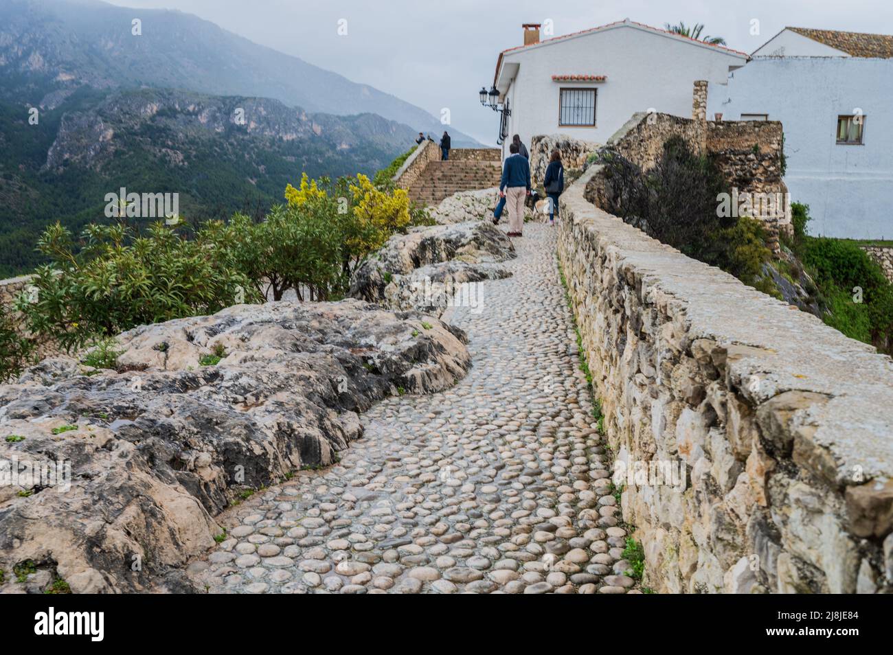 El Castell de Guadalest, Alicante, Espagne Banque D'Images