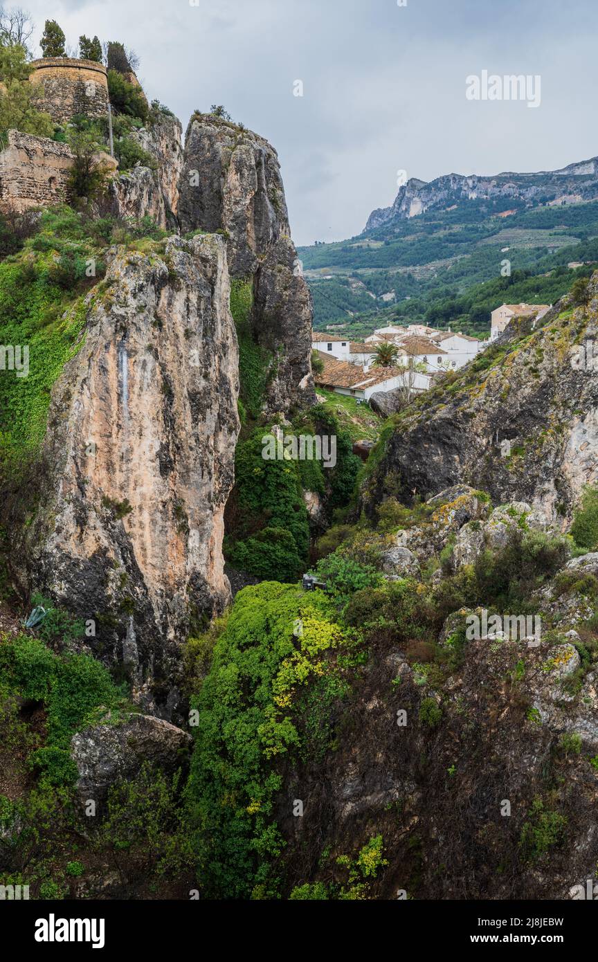 El Castell de Guadalest, Alicante, Espagne Banque D'Images