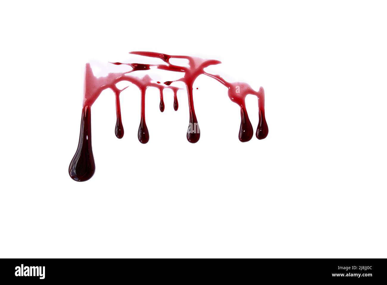Une éclaboussure de sang. Un sang qui coule vers le bas. Un schéma  sanglant. Les concepts de sang peuvent être utilisés dans la conception  Photo Stock - Alamy