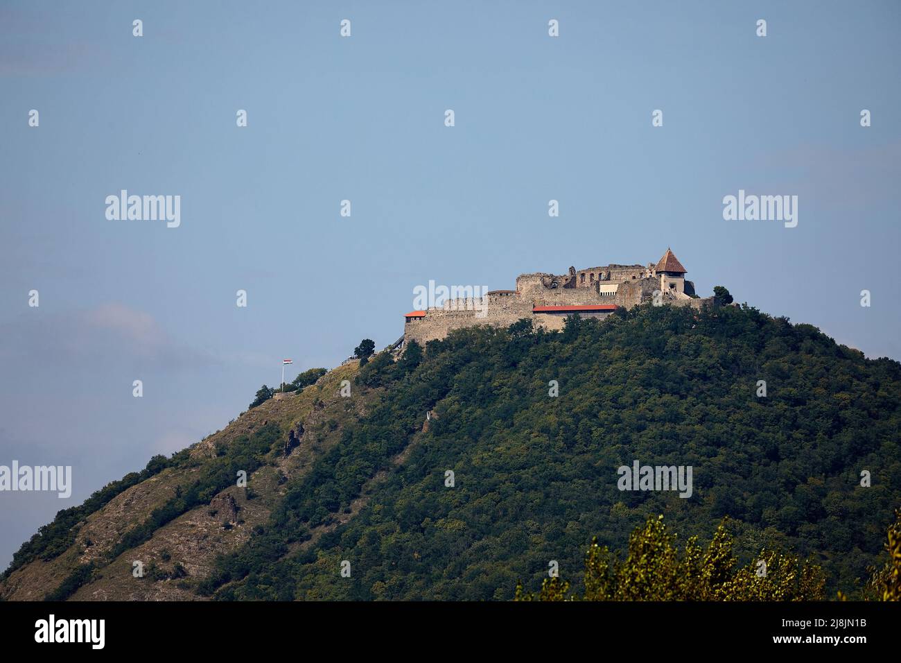 Château médiéval sur une colline Banque D'Images