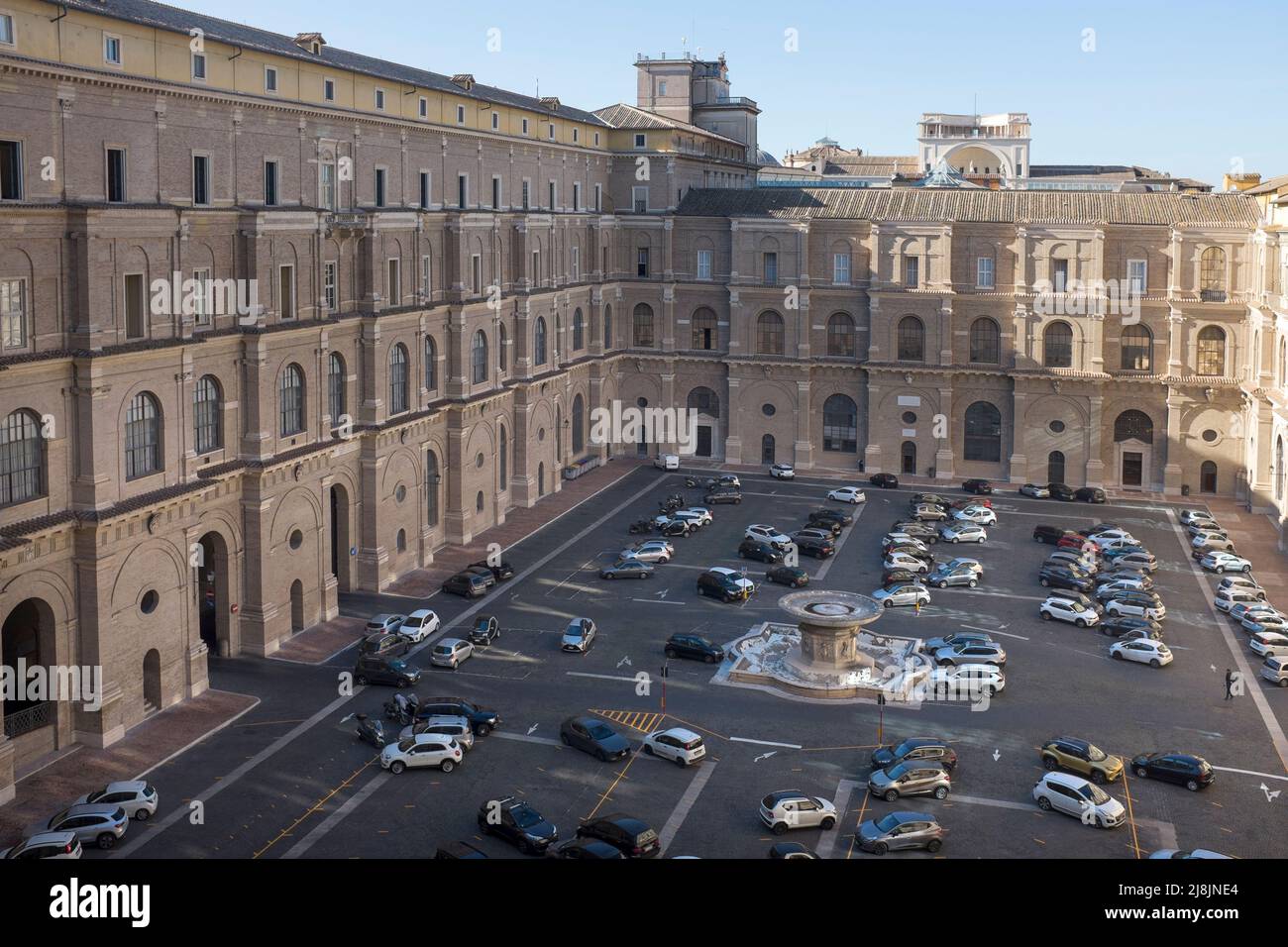 Personnel parking Musées du Vatican Cité du Vatican Rome Italie Banque D'Images