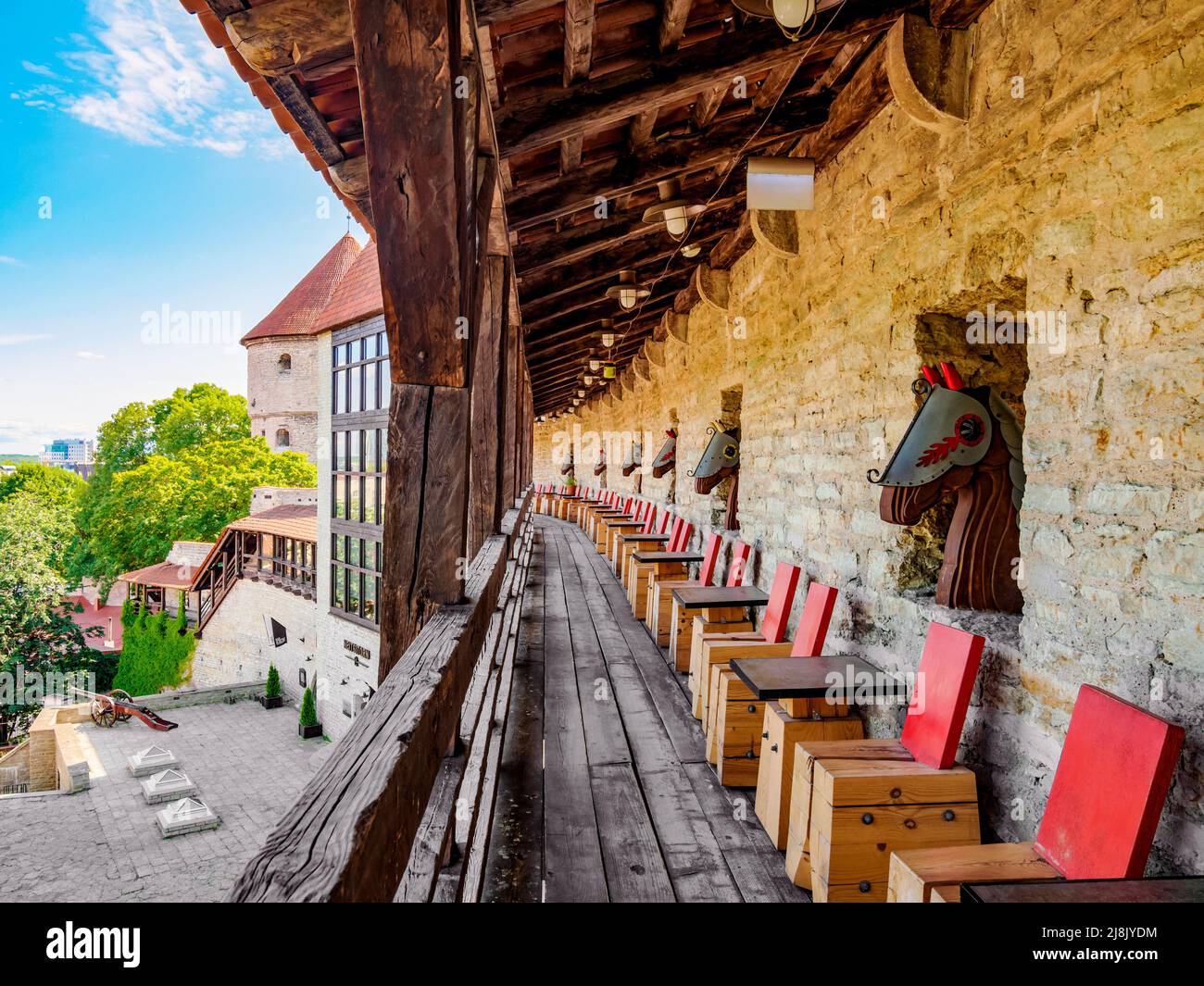 Musée des fortifications de Kiek in de Kok, vieille ville, Tallinn, Estonie Banque D'Images