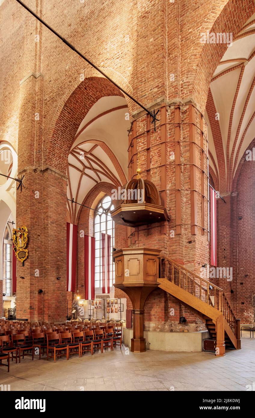Église Saint-Pierre, intérieur, Riga, Lettonie Banque D'Images