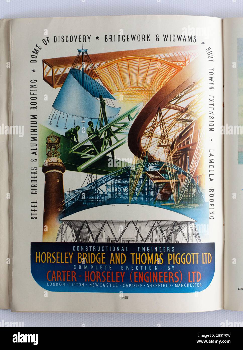 Old 1950s British Advertising for Constructional Engineers Banque D'Images