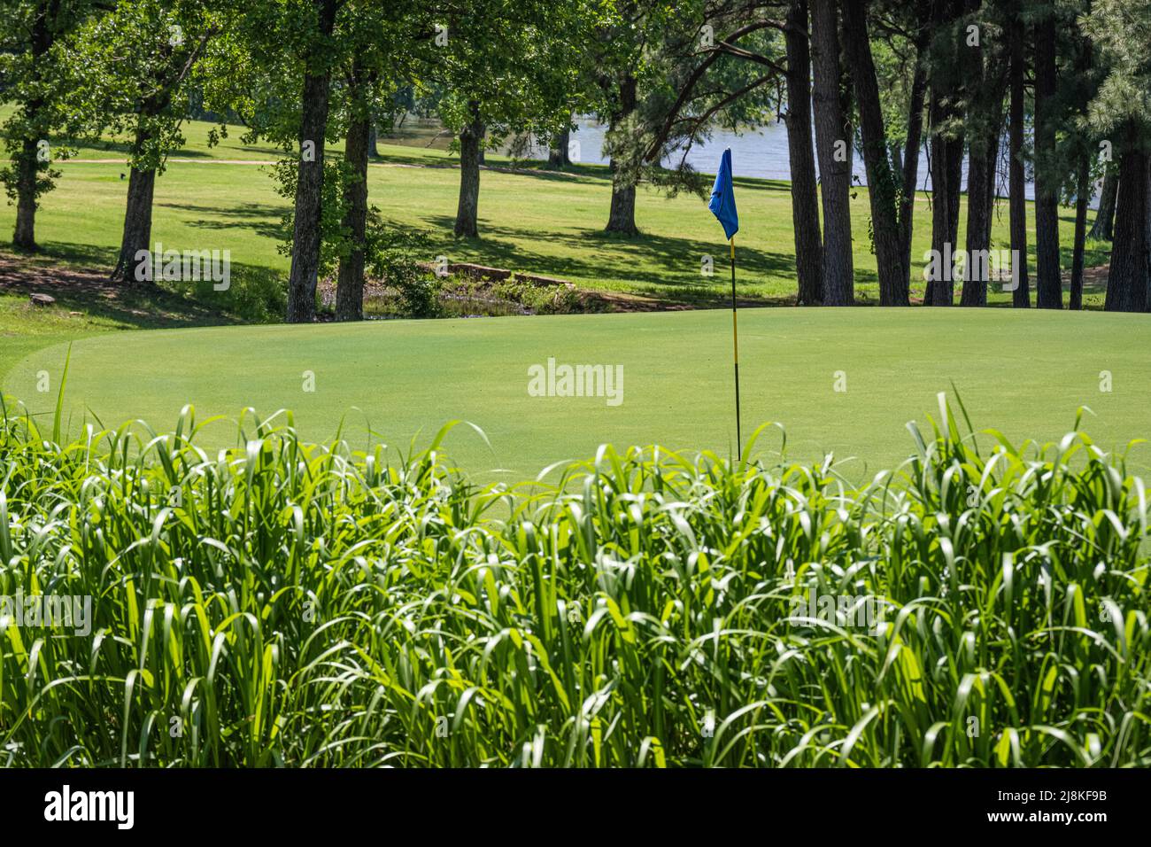 Parcours de golf Sequoyah sur le lac fort Gibson au parc national Sequoyah dans le comté de Cherokee, Oklahoma. (ÉTATS-UNIS) Banque D'Images