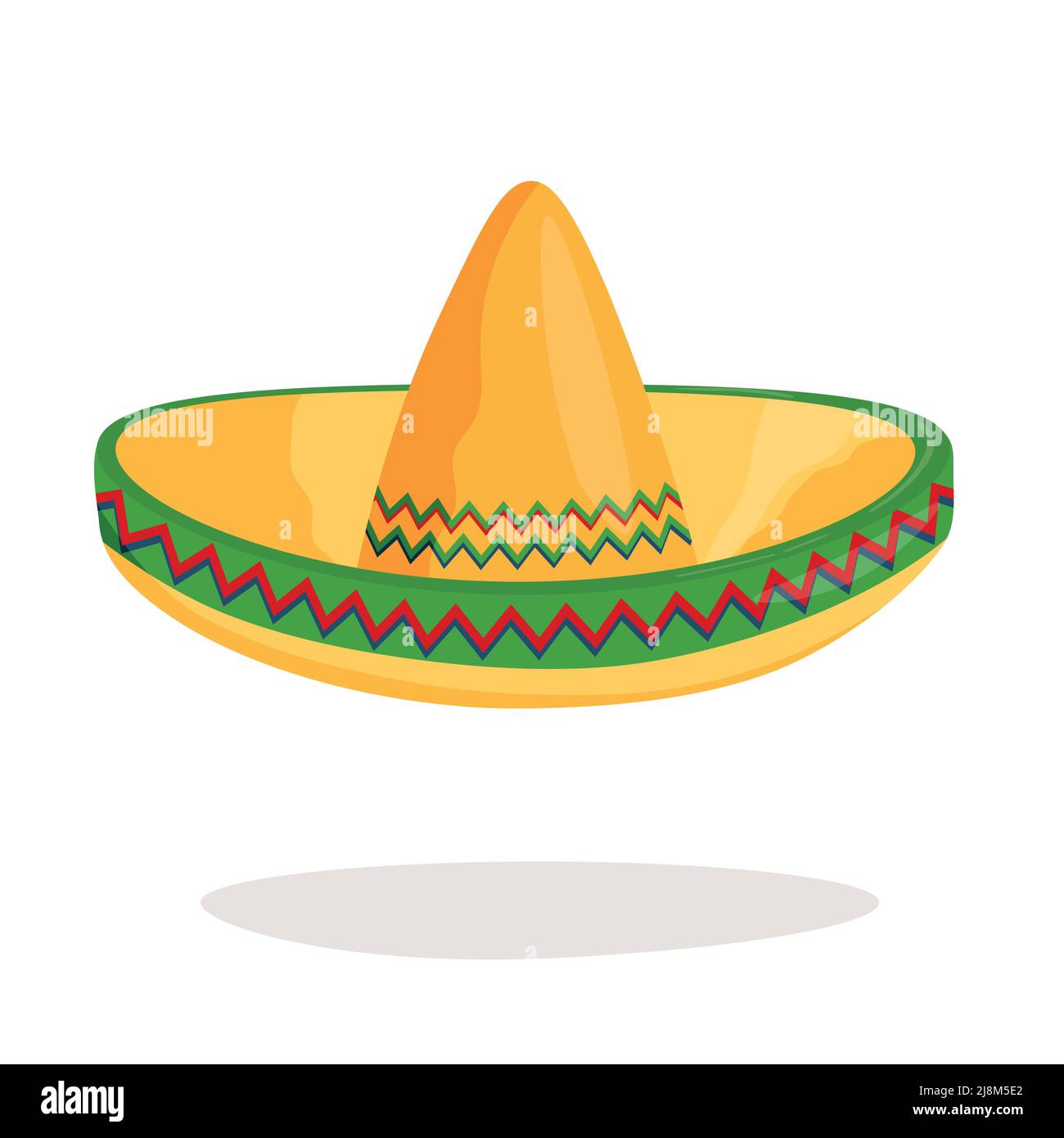 Élément isolé de chapeau de sombrero de souche mexicaine. Illustration de  dessin vectoriel pour icône, jeu, emballage, bannière. Wild West, Mexico  concept. Traditionnel Image Vectorielle Stock - Alamy