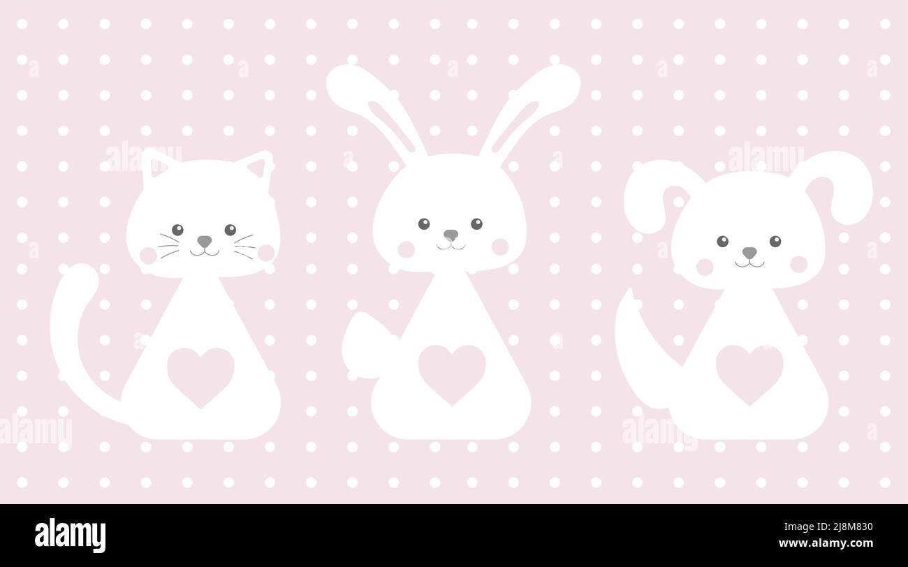 Peintures à l'écran pour animaux de compagnie Illustration de Vecteur