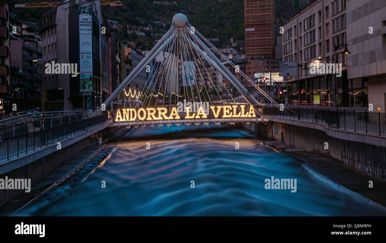 Andorre-la-Vieille, Andorre. 2022 mai 18 . Pont de Paris en arrière
