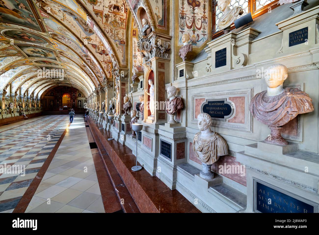 Allemagne Bavière Munich. Le Residenz (Residence Palace). L'Antiquarium Hall de style Renaissance Banque D'Images