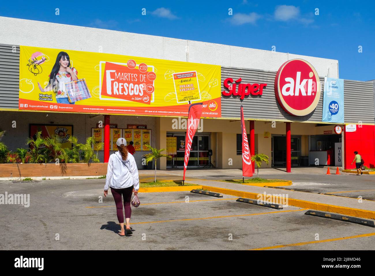 Aki supermarché mexicain, Progreso, Yucatan, Mexique Banque D'Images