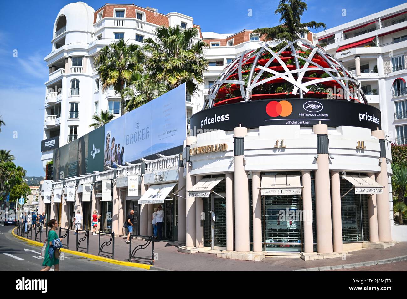 France. 16th mai 2022. Les préparatifs sont en cours pour le Festival de Cannes 2022 Cannes film Festival à Cannes, France, le 16 mai 2022. (Photo de Lionel Urman/Sipa USA)| Credit: SIPA USA/Alay Live News Banque D'Images