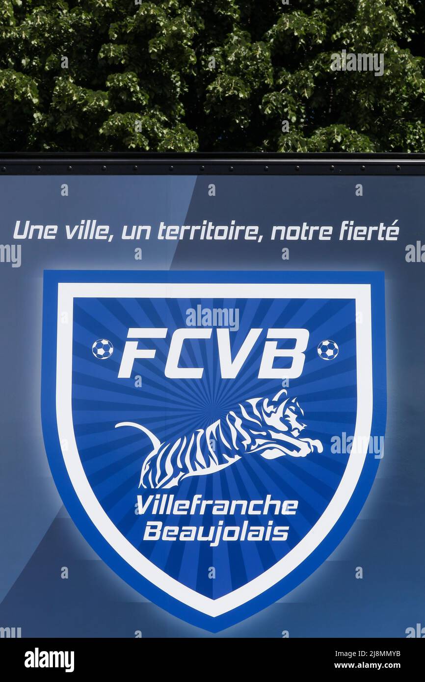 Villefranche, France - 20 mai 2021 : Club de football Villefranche-Beaujolais également appelé FCVB est un club de football de l'association française fondé en 1927 Banque D'Images