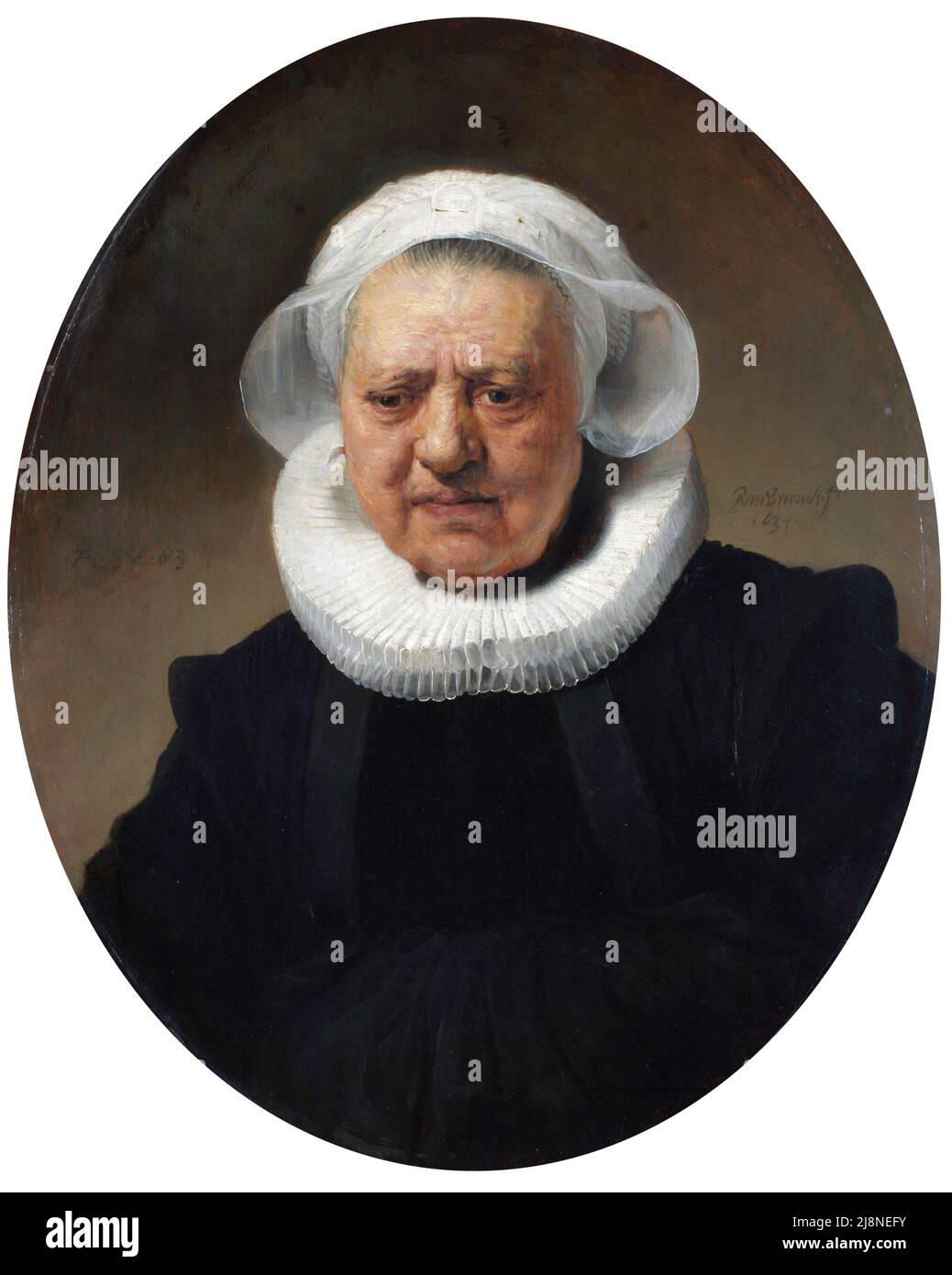 Rembrandt. Portrait d'Aechje Claesdr. Par Rembrandt van Rijn (1606-1669), huile sur chêne, 1634 Banque D'Images