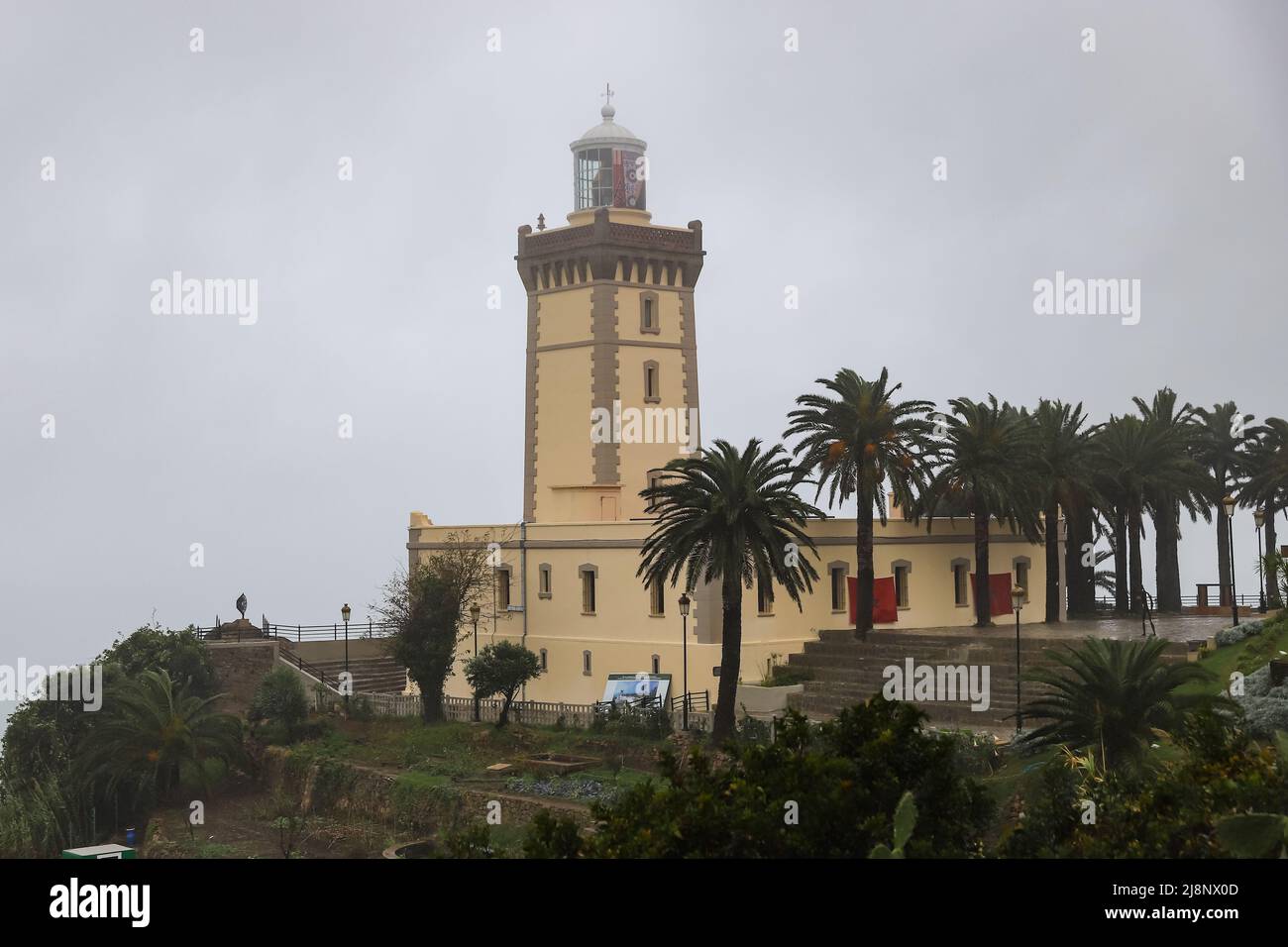Phare de Cape Spartel à Tanger, au Maroc Banque D'Images