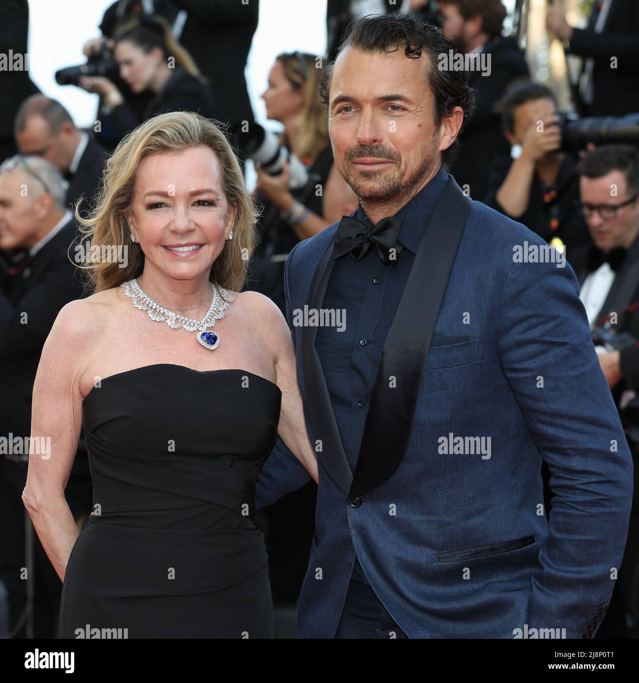 18 mai 2022, Cannes, Côte d'Azur, France : CAROLINE SCHEUFELE et WILLIAM ABADIE assistent à la projection et à la cérémonie d'ouverture de la coupe finale lors du Festival annuel du film de Cannes 75th (Credit image: © Mickael Chavet/ZUMA Press Wire) Banque D'Images