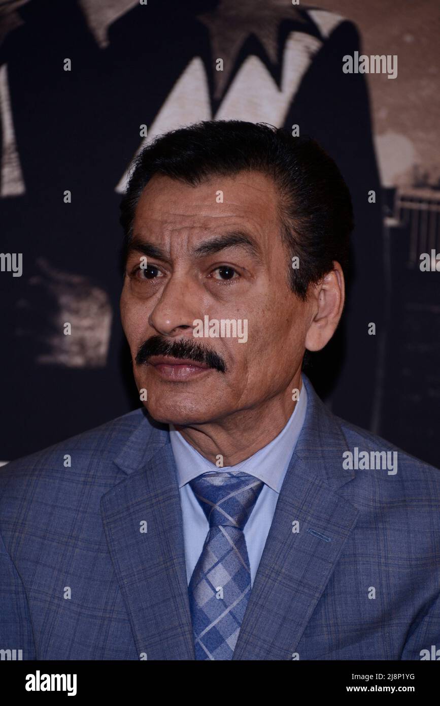 Mexico, Mexico, Mexique. 17th mai 2022. RaÃºl Hernández, intégraant du groupe Tigres del Norte, parle lors de la conférence de presse de lancement de l'album ''˜la Reunion' au Presidente Intercontinental Hotel. Le 17 mai 2022 à Mexico, Mexique. (Credit image: © Carlos Tischler/eyepix via ZUMA Press Wire) Banque D'Images