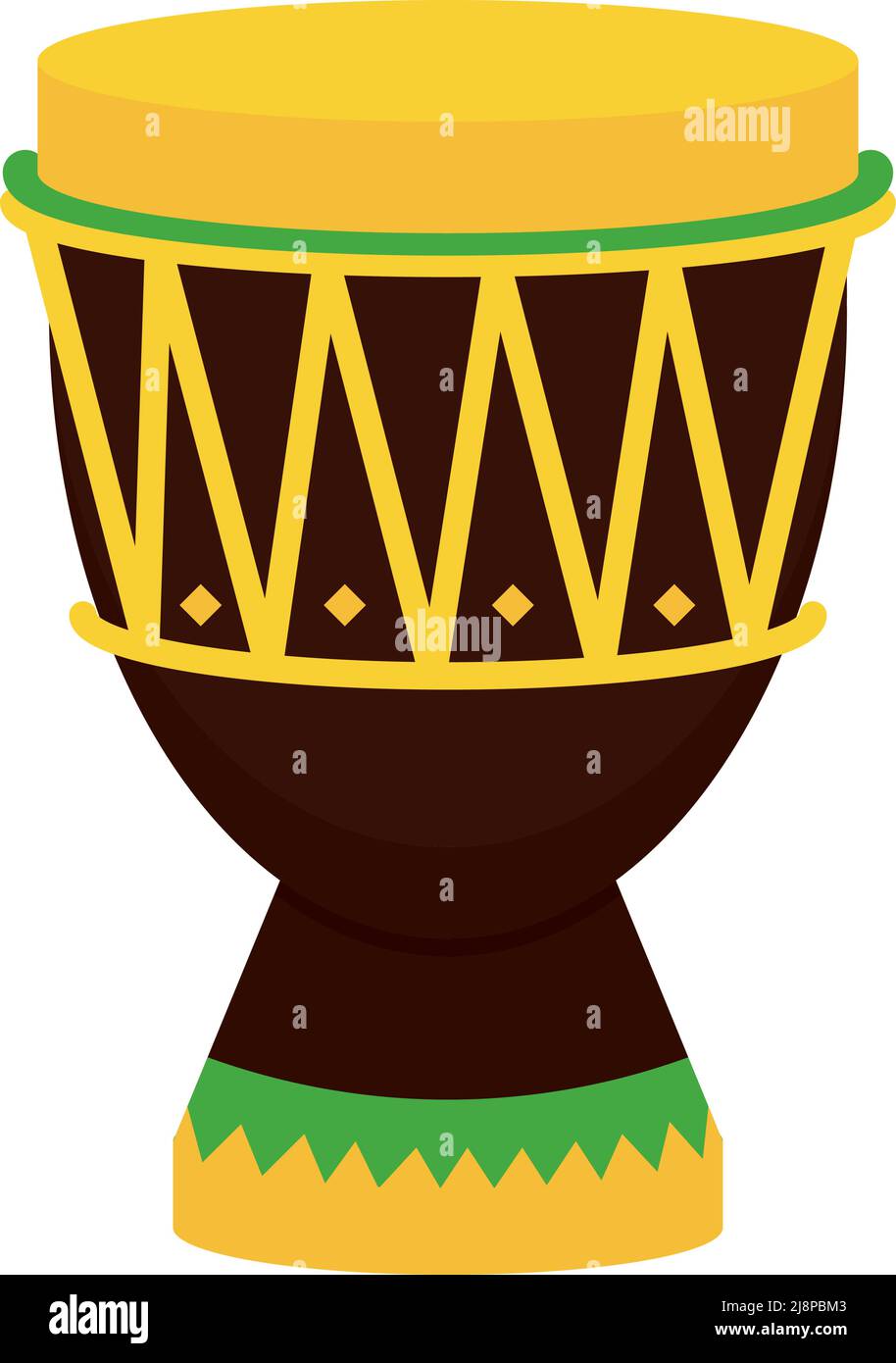 Instrument tambour africain Image Vectorielle Stock - Alamy