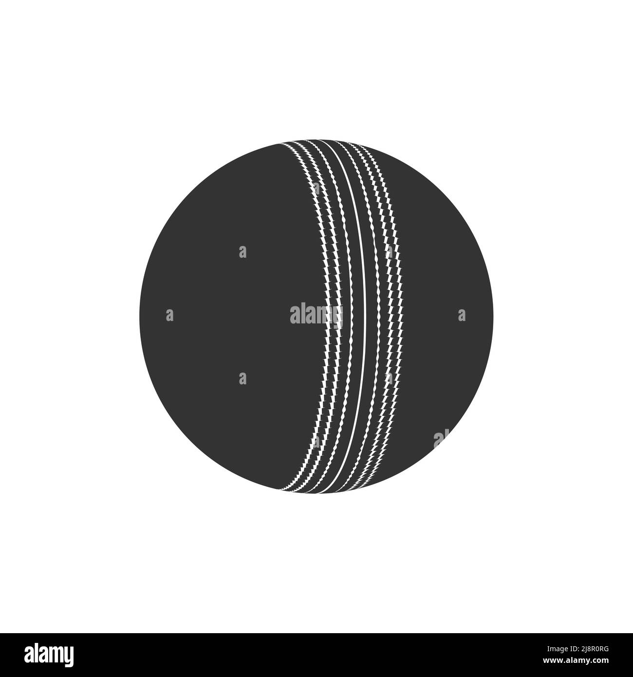 Icône de balle en cuir de cricket Illustration de Vecteur
